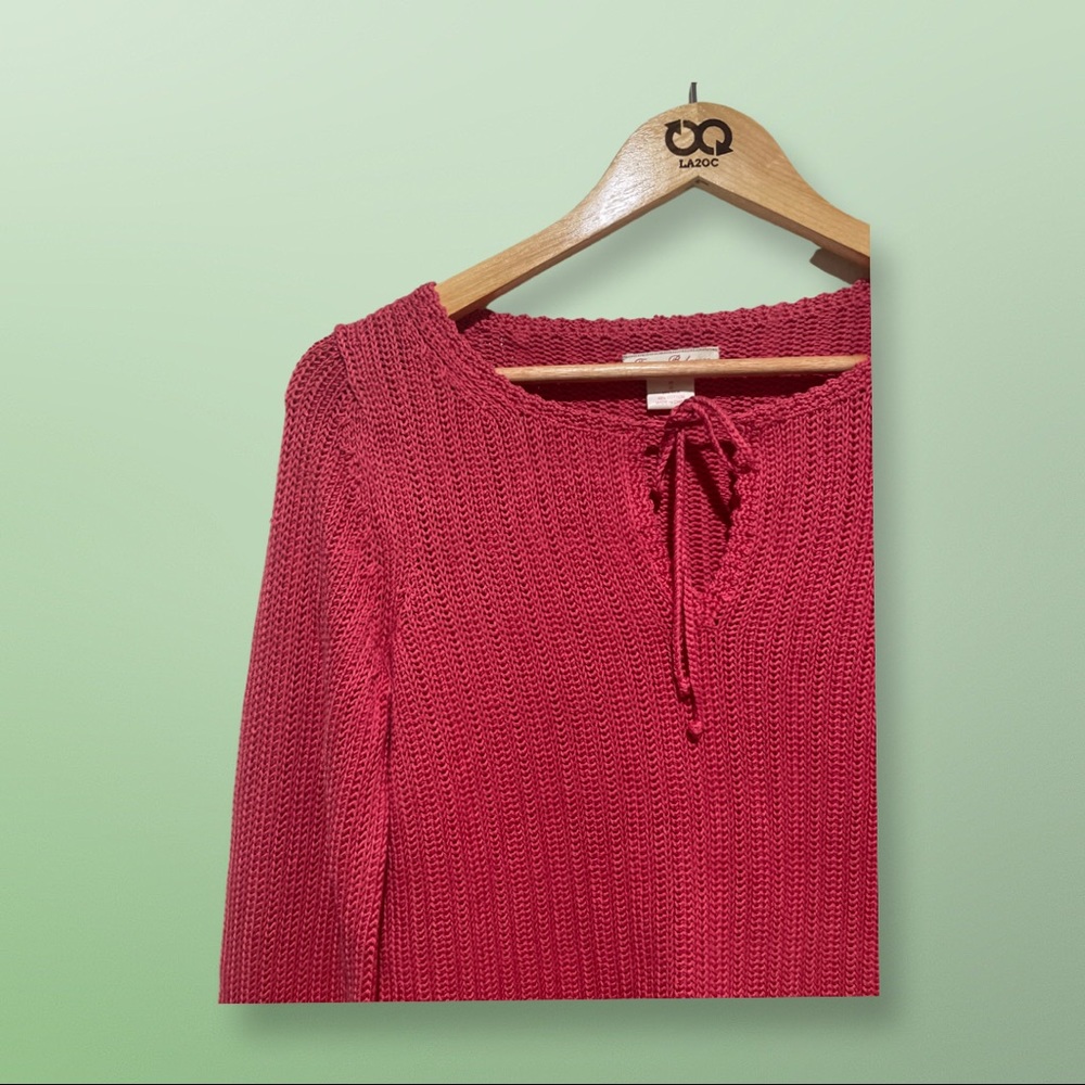 Tommy Bahama Long Sleeve Crochet Top - Picture 2 of 8